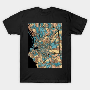 Marseille Map Pattern in Mid Century Pastel T-Shirt